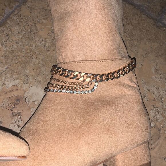 Camel Vegan Suede Boots - Picture 5 of 10